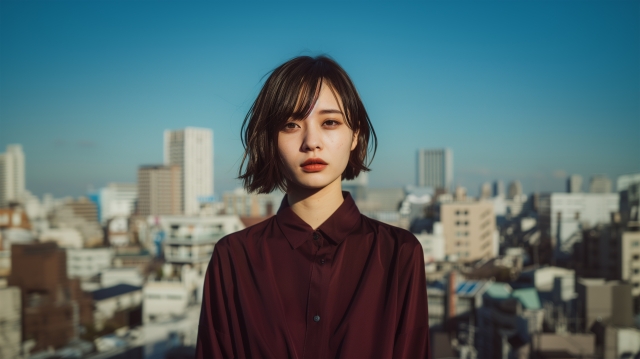 ショートカットの女性